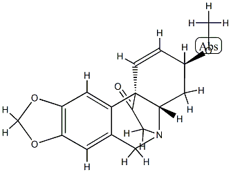 (5α,13β,19α)-1,2-Didehydro-3β-methoxycrinan-11-one Struktur