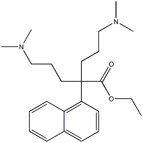 α,α-Bis[3-(dimethylamino)propyl]-1-naphthaleneacetic acid ethyl ester 结构式