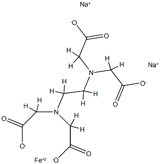 disodium [[N,N'-ethylenebis[N-(carboxymethyl)glycinato]](4-)-N,N',O,O',ON,ON']ferrate(2-) Structure