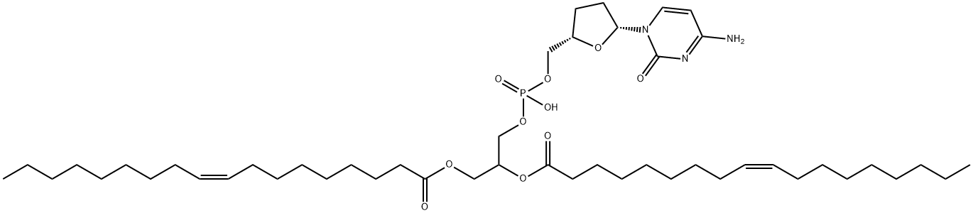 1,2-dioleoyl-glycero-3-phospho-5'-(2',3')-dideoxycytidine,147556-77-2,结构式