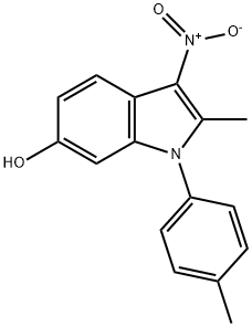 3-nitro-2-methyl-1-(4-methylphenyl)-1H-indol-6-ol,147591-45-5,结构式