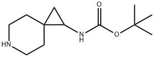~{tert}-butyl ~{N}-(6-azaspiro[2.5]octan-2-yl)carbamate Struktur