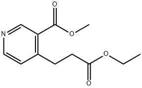 methyl 4-(3-ethoxy-3-oxopropyl)nicotinate 结构式