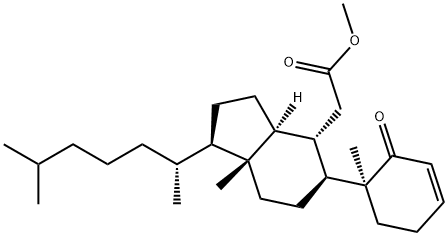 (10α)-1-オキソ-5,6-セココレスタ-2-エン-6-酸メチル 化学構造式