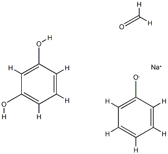 Formaldehyde, polymer with 1,3-benzenediol and phenol, sodium salt,147977-83-1,结构式