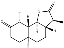(3S)-3,3aβ,4,5,5a,6,7,9,9aβ,9bα-Decahydro-3β,5aα,9α-trimethylnaphtho[1,2-b]furan-2,8-dione Struktur