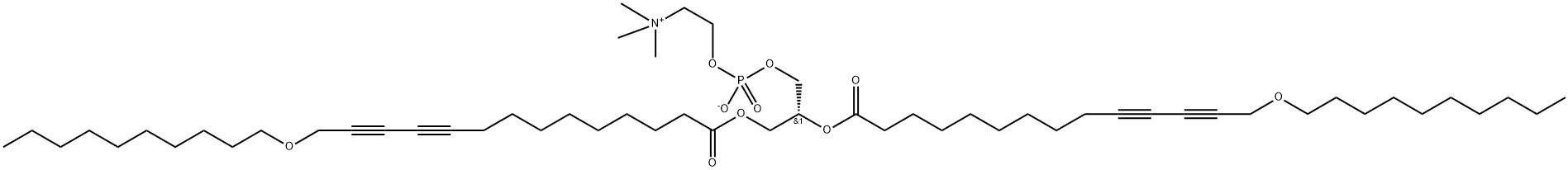 1,2-bis(15-oxapentacosa-10,12-diynoyl)-sn-phosphocholine 结构式