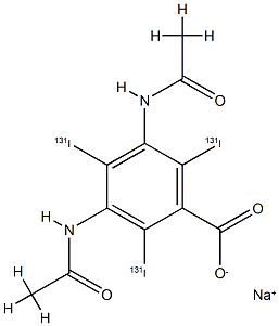 3,5-비스(아세틸아미노)-2,4,6-트리(131I)요오도벤조산나트륨염