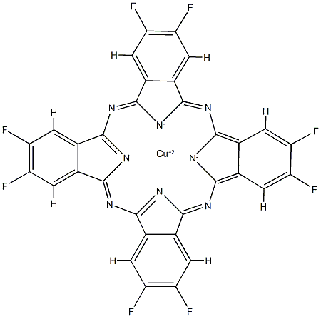 Copper(II) 2,3,9,10,16,17,23,24-Octafluorophthalocyanine (purified by subliMation) Struktur