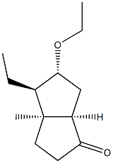 1(2H)-Pentalenone,5-ethoxy-4-ethylhexahydro-3a-methyl-,(3aalpha,4bta,5alpha,6aalpha)-(9CI) 化学構造式