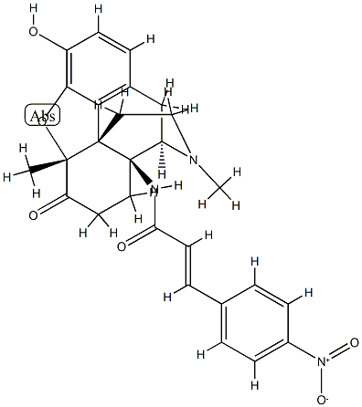 5-methyl-14-(4-nitrocinnamoylamino)-7,8-dihydromorphinone Structure