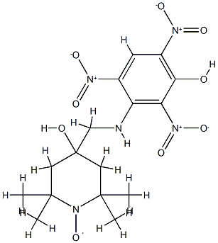 4-hydroxy-2,2,6,6-tetramethyl-4-(3-picrylaminomethyl)piperidine N-oxide 结构式