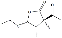 2(3H)-Furanone,3-acetyl-5-ethoxydihydro-3,4-dimethyl-,(3alpha,4bta,5bta)-(9CI) 结构式