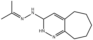 3-(N(1)-(isopropylidene))hydrazinocycloheptyl(1,2-c)pyridazine 结构式