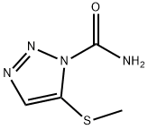 1H-1,2,3-Triazole-1-carboxamide,5-(methylthio)-(9CI) Structure