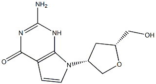 carbocyclic 3'-oxa-2',3'-dideoxy-7-deazaguanosine,149519-40-4,结构式