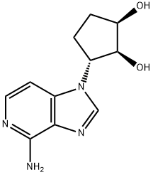 9-(2',3'-dihydroxypentan-1'-yl)-3-deazaadenine 结构式