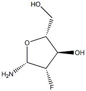 beta-D-Arabinofuranosylamine, 2-deoxy-2-fluoro- (9CI) Struktur