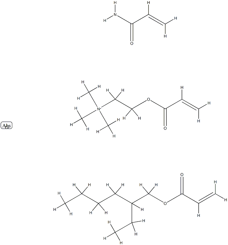 Ethanaminium, N,N,N-trimethyl-2-(1-oxo-2-propenyl)oxy-, chloride, polymer with 2-ethylhexyl 2-propenoate and 2-propenamide Struktur