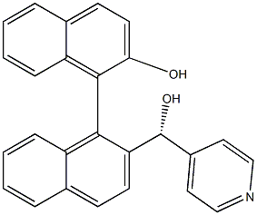 (S)-2-羟基-2'-[(R)-羟基(4-吡啶基)甲基]-[1,1'-联萘] 结构式