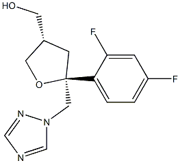 L-threo-Pentitol, 2,5-anhydro-1,3,4-trideoxy-2-C-(2,4-difluorophenyl)-4-(hydroxyMethyl)-1-(1H-1,2,4-triazol-1-yl)- Structure