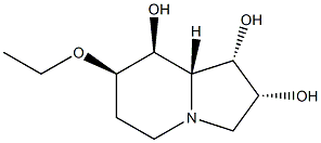 1,2,8-Indolizinetriol,7-ethoxyoctahydro-,[1S-(1alpha,2alpha,7bta,8bta,8abta)]-(9CI) 结构式