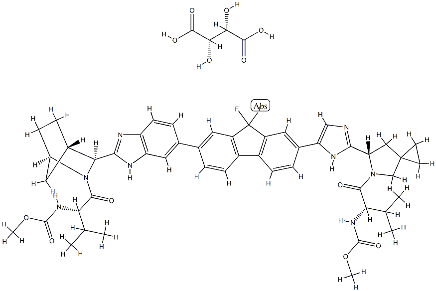 Ledipasvir (D-tartrate) Structure