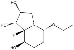 1,2,8-Indolizinetriol,5-ethoxyoctahydro-,[1S-(1alpha,2alpha,5alpha,8bta,8abta)]-(9CI) Structure