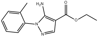 5-アミノ-1-(2-メチルフェニル)-1H-ピラゾール-4-カルボン酸エチル 化学構造式