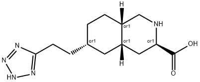 3-Isoquinolinecarboxylicacid, decahydro-6-[2-(2H-tetrazol-5-yl)ethyl]-, (3R,4aS,6S,8aS)-rel- Structure