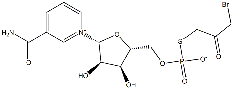 nicotinamide ribose 5'-O-(S-(3-bromo-2-oxopropyl))thiophosphate|