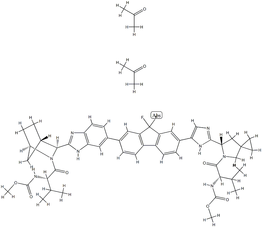 Ledipasvir diacetone 化学構造式
