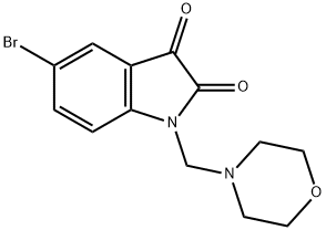 5-bromo-1-(morpholinomethyl)indoline-2,3-dione 结构式