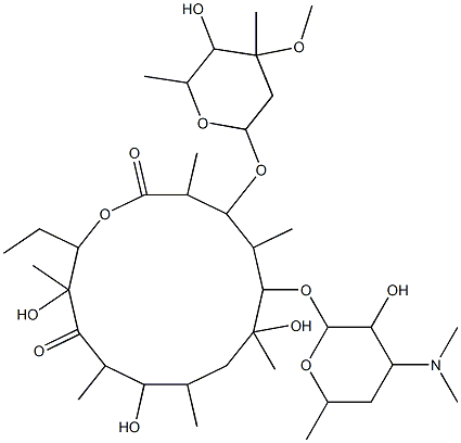 11-dehydroxy-9-deoxo-9-hydroxy-11-oxoerythromycin A,150369-31-6,结构式