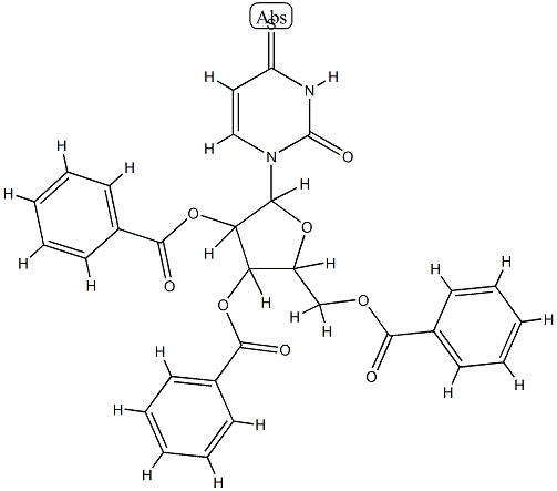 2′,3′,5′-トリベンゾイル-4-チオウリジン 化学構造式
