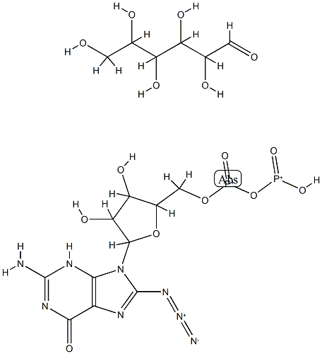 8-azidoguanosine diphosphate-glucose Struktur