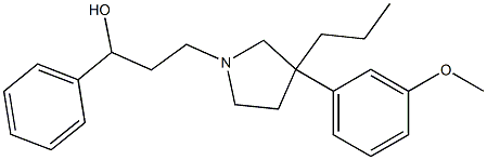 3-(m-Methoxyphenyl)-α-phenyl-3-propyl-1-pyrrolidine(1-propanol) 结构式