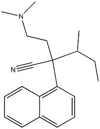 α-[2-(ジメチルアミノ)エチル]-α-(1-メチルプロピル)-1-ナフタレンアセトニトリル 化学構造式