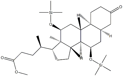 3-Oxo-7α,12α-bis(trimethylsilyloxy)-5β-cholan-24-oic acid methyl ester|