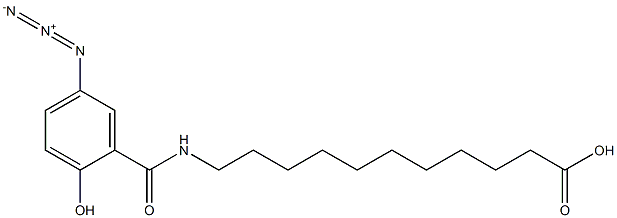 11-(5'-azidosalicylamido)undecanoic acid 化学構造式