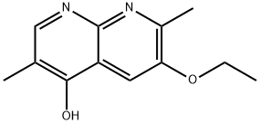 1,8-Naphthyridin-4-ol,6-ethoxy-3,7-dimethyl-(9CI) 化学構造式