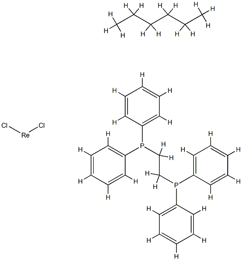 bis(1,2-bis(diphenylphosphino)ethylene)dichlororhenium(II) hexane,151304-29-9,结构式