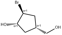 Cyclopentanemethanol, 3-bromo-4-hydroxy-, (1-alpha-,3-ba-,4-alpha-)- (9CI)|