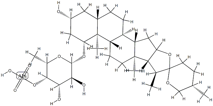 1-O-(fucopyranosyl-(4'-sulfate))-5-spirostane-1,3-diol|