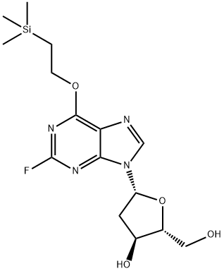 2-fluoro-(O(6)-trimethylsilylelthyl)-2'-deoxyinosine Struktur