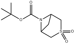 3-チア-6-アザビシクロ[3.1.1]ヘプタン-6-カルボン酸TERT-ブチル3,3-ジオキシド 化学構造式