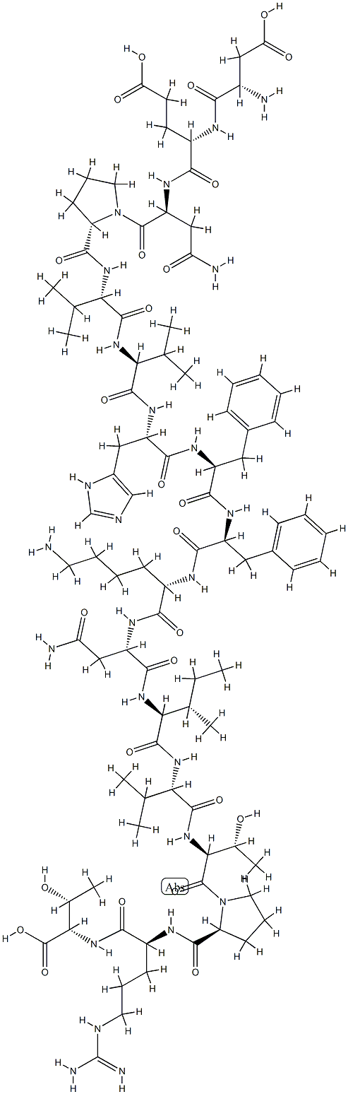 L-Threonine, L-a-aspartyl-L-a-glutaMyl-L-asparaginyl-L-prolyl-L-valyl-L-valyl-L-histidyl-L- phenylalanyl-L-phenylalanyl-L-lysyl-L-asparaginyl-L-isoleucyl-L-valyl-L-thre onyl-L-prolyl-L-arginy Structure