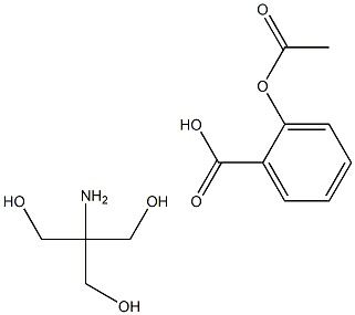 2-acetoxybenzoic acid, compound with 2-amino-2-(hydroxymethyl)propane-1,3-diol (1:1) Struktur