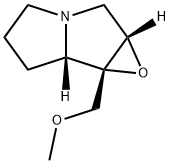 (7aS)-1β,2β-エポキシ-1-(メトキシメチル)ヘキサヒドロ-1H-ピロリザイン 化学構造式