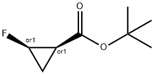 Cyclopropanecarboxylic acid, 2-fluoro-, 1,1-dimethylethyl ester, (1R,2R)-rel- Struktur